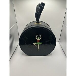 Vintage 1950s Munro Ballet Dance Case Zip-O-Niter Black Ballerina AS-IS